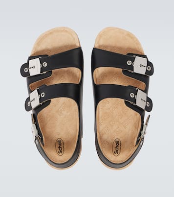 x Scholl leather sandals | Balenciaga