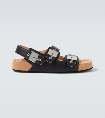 x Scholl leather sandals | Balenciaga