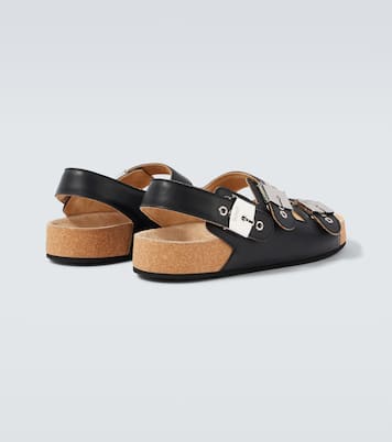 x Scholl leather sandals | Balenciaga