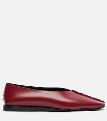 Embellished leather ballet flats | Jil Sander