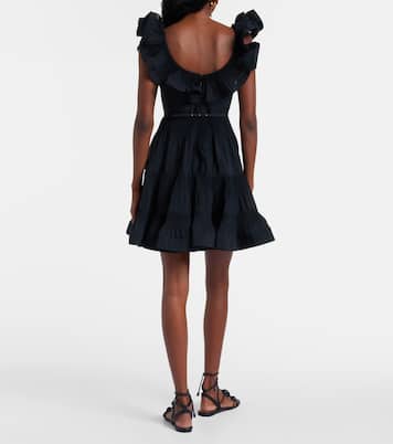 Pleated ruffled minidress | Zimmermann