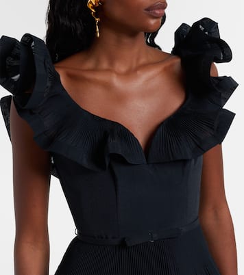 Pleated ruffled minidress | Zimmermann