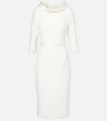 Bridal Meryl crêpe midi dress | Safiyaa