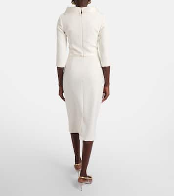 Bridal Meryl crêpe midi dress | Safiyaa