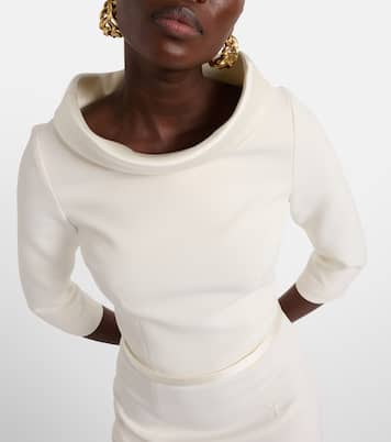 Bridal Meryl crêpe midi dress | Safiyaa