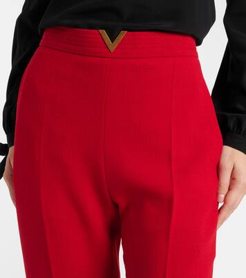 Gerade Hose VLogo aus Crêpe | Valentino