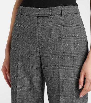 威尔士亲王格纹羊毛直筒裤 | McQueen