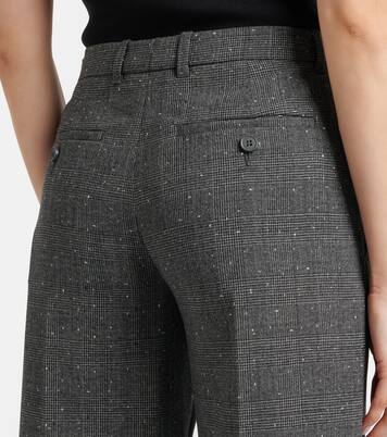 威尔士亲王格纹羊毛直筒裤 | McQueen