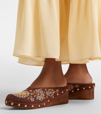 Clogs aus Veloursleder | Farm Rio