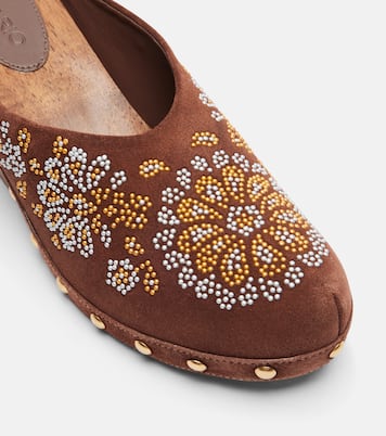 Clogs aus Veloursleder | Farm Rio