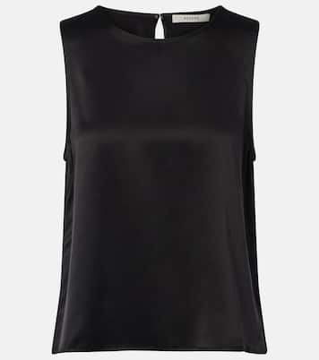 Sofia silk charmeuse tank top | Asceno