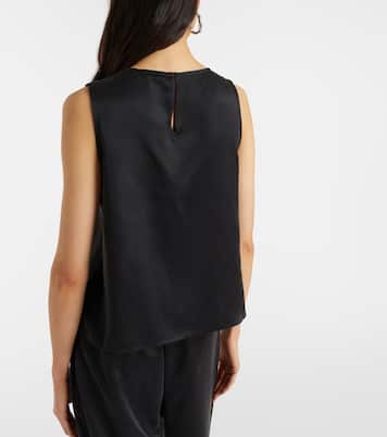 Sofia silk charmeuse tank top | Asceno