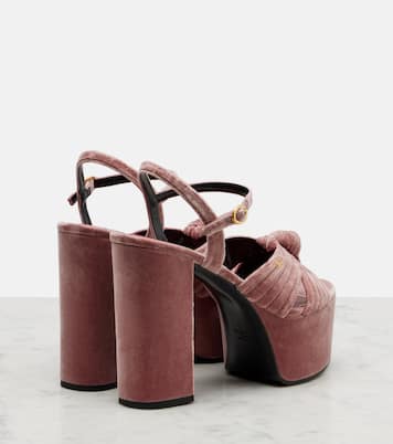 Plateausandalen Crasher 125 aus Samt | Valentino Garavani
