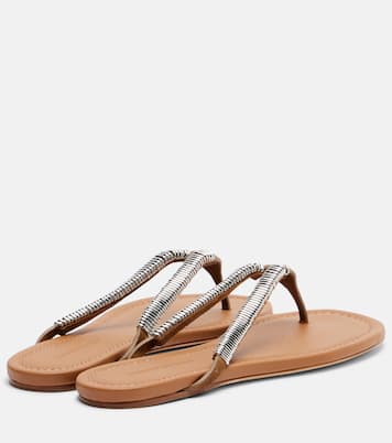 Frida embellished suede thong sandals | Christopher Esber