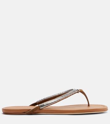 Frida embellished suede thong sandals | Christopher Esber