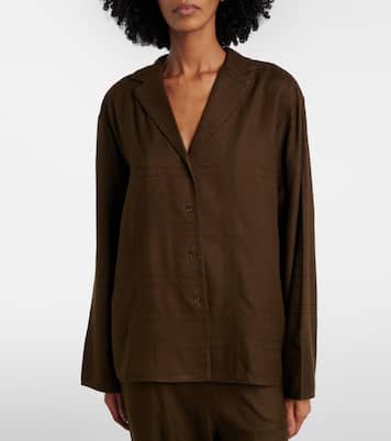 Logo flannel pajama shirt | Toteme