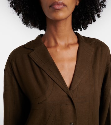 Logo flannel pajama shirt | Toteme