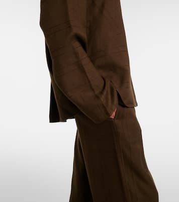 Logo flannel pajama shirt | Toteme