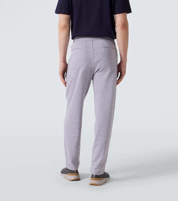 Cotton-blend jersey sweatpants | Brunello Cucinelli