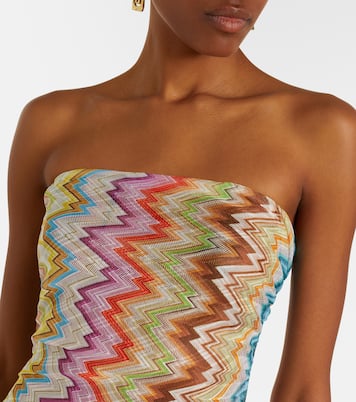 Zigzag gathered midi dress | Missoni