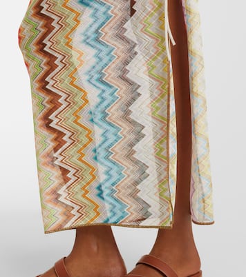 Zigzag gathered midi dress | Missoni