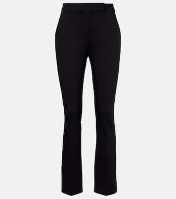 Cotton-blend cropped slim pants | Max Mara