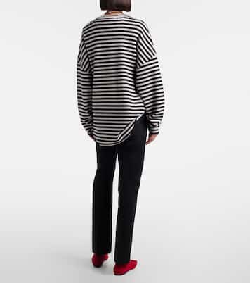 Cotton-blend cropped slim pants | Max Mara