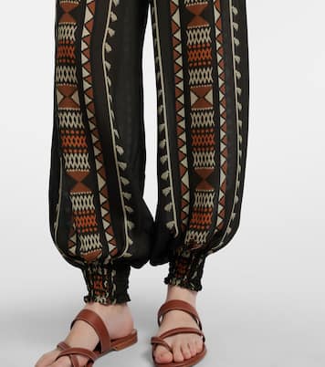 Pantaloni Nareem a palloncino in georgette di seta | Johanna Ortiz