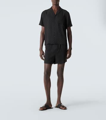 Hemd GG aus Seiden-Jacquard | Gucci