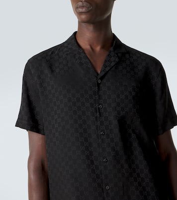 Hemd GG aus Seiden-Jacquard | Gucci