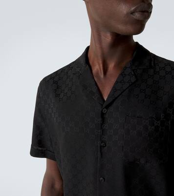 Hemd GG aus Seiden-Jacquard | Gucci
