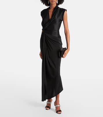 Mules Fibolta 90 de satén adornados | Manolo Blahnik