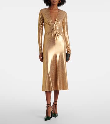 Embellished snake-print midi dress | Roberto Cavalli