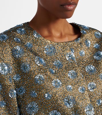 Floral sequined oversized jacket | Jacques Wei
