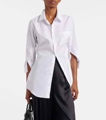 Camisa de popelín de algodón drapeada | Junya Watanabe