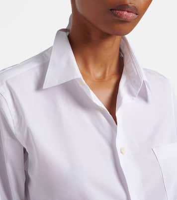 Camisa de popelín de algodón drapeada | Junya Watanabe