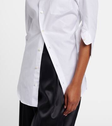 Camisa de popelín de algodón drapeada | Junya Watanabe