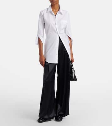 Camisa de popelín de algodón drapeada | Junya Watanabe