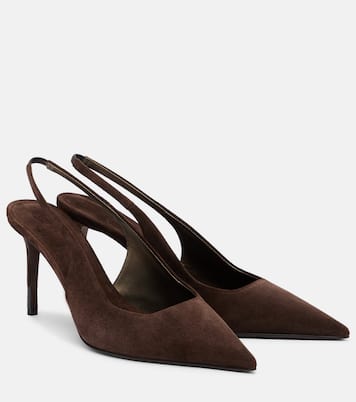 Monili suede slingback pumps | Brunello Cucinelli