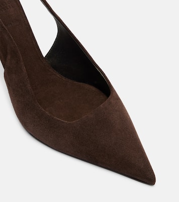 Monili suede slingback pumps | Brunello Cucinelli