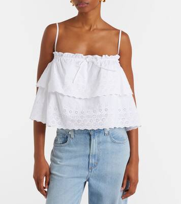 Crop top Oseanna en coton | Veronica Beard