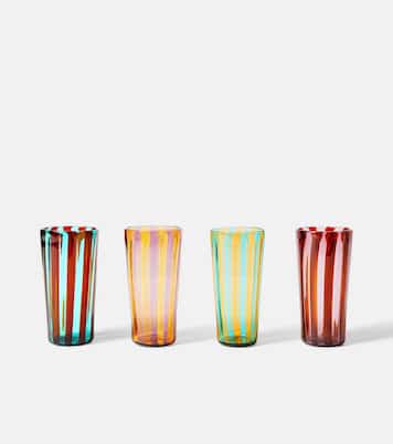 Augusta set of 4 striped glasses | Akua Objects