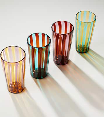 Augusta set of 4 striped glasses | Akua Objects