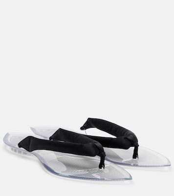 Invisible satin thong sandals | Alaïa