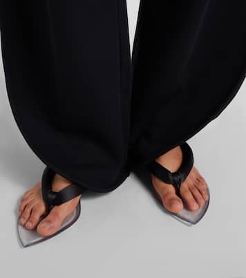 Invisible satin thong sandals | Alaïa