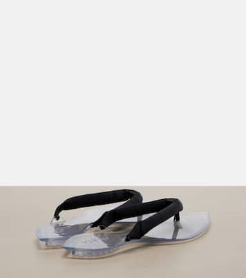 Invisible satin thong sandals | Alaïa