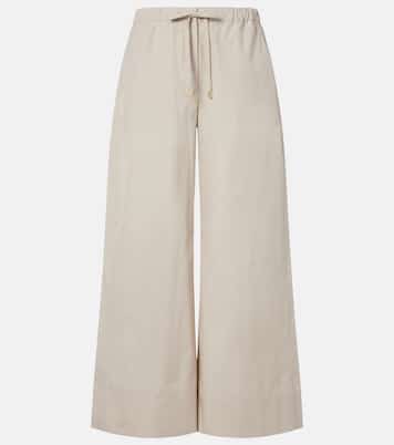 Cotton poplin wide-leg pants | 'S Max Mara