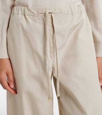 Cotton poplin wide-leg pants | 'S Max Mara
