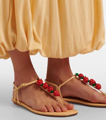 Sandales slingback Fragolina en raphia | Aquazzura