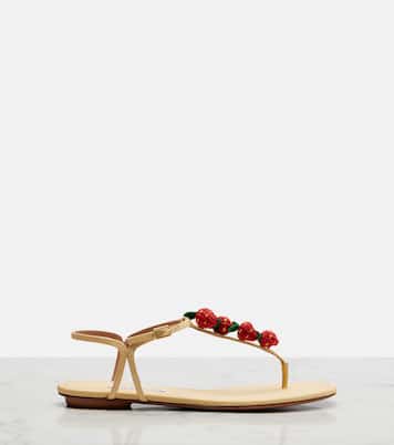 Sandales slingback Fragolina en raphia | Aquazzura